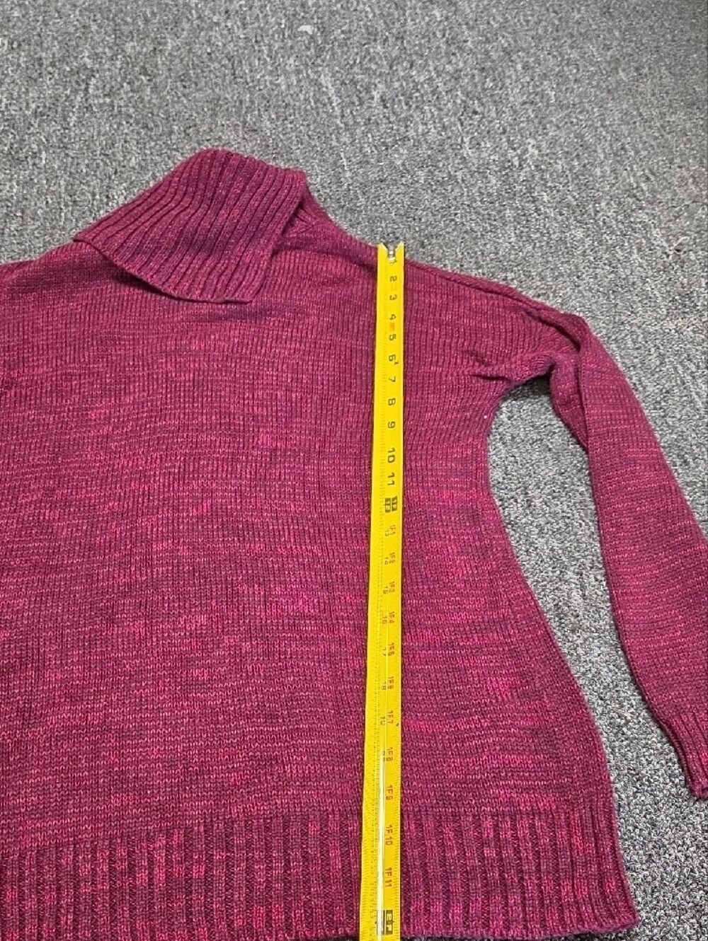 Matty M Raspberry Marled Turtleneck Sweater - Picture 5 of 6